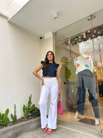 JEANS FLARE LOISE BLANCO