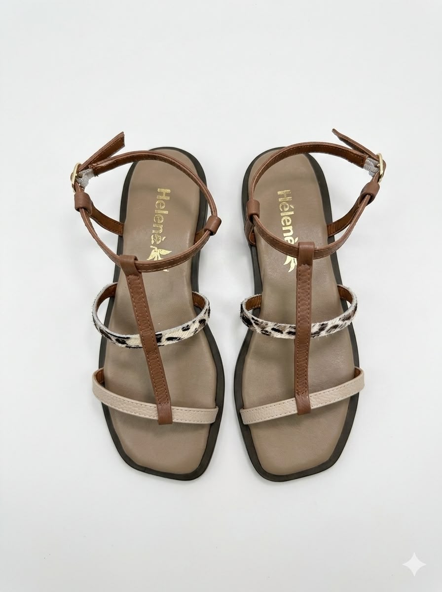 SANDALIA PRINT MIEL