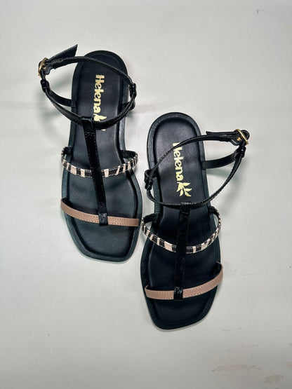 SANDALIA PRINT NEGRA
