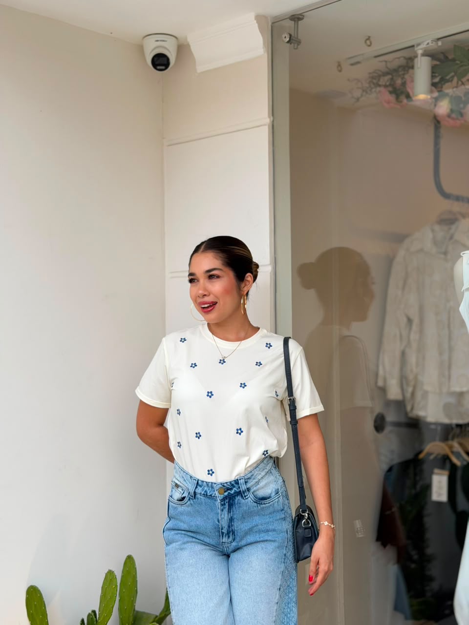 T-SHIRT  FLOWER BLUE