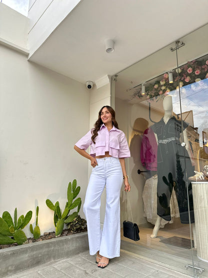 JEANS FLARE LOISE BLANCO
